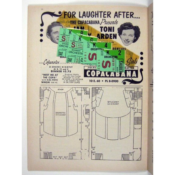 Paint Your Wagon Playbill February 1952 San Juan James Barton Postcard Ticket - Picture 9 of 11